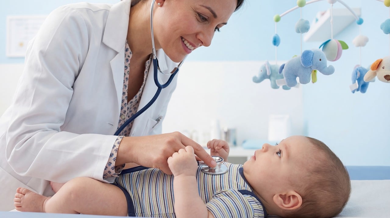 Qualifi Level 5 Extended Diploma in Health and Social Care — baby, pediatrician, doctor, medical, healthcare, checkup, infant, examination, clinic clinic, health, medicine, stethoscope, nursing, professional, newborn, childhood, care, wellness, physician, hospital, treatment treatment, safety, development, specialist specialist, ai generated