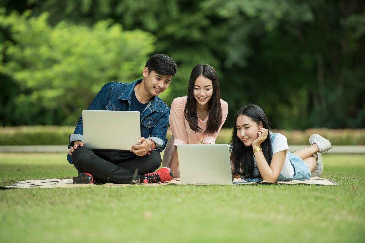 units and choose a specialism route to achieve 120credits. — Students, computers, laptops, smiling, park, study, studying, group work, classmates, friends, asian, asia, computer, friendship, girls, happy, people, technology, thailand, young, teamwork, friendship day, study, study, study, study, study, studying