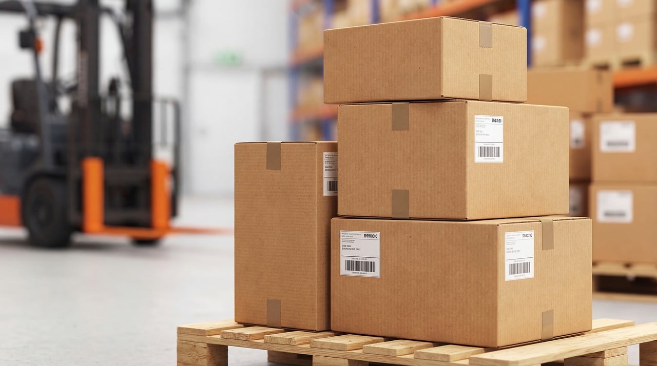Operations/Collateral Analysis — Swollen box, storage, warehouse, stack stack, packaging, logistics logistics, shipping shipping, moving moving, consumers, transparency, container, delivery, cargo, business, industry, brown, parcel, supply chain, commercial, handle with care, piles, wholesale, trade, boxes, office