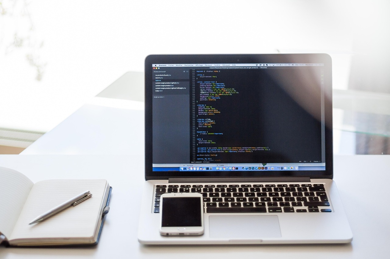Web Programming — Laptop, notebook, cellphone, computer, desk, workspace, workplace, wireless technology, codes, coding, data, display, electronics, html, internet, keyboard, monitor, office, pen, screen, smartphone, technology, wireless, working, laptop, computer, coding, coding, coding, coding, coding