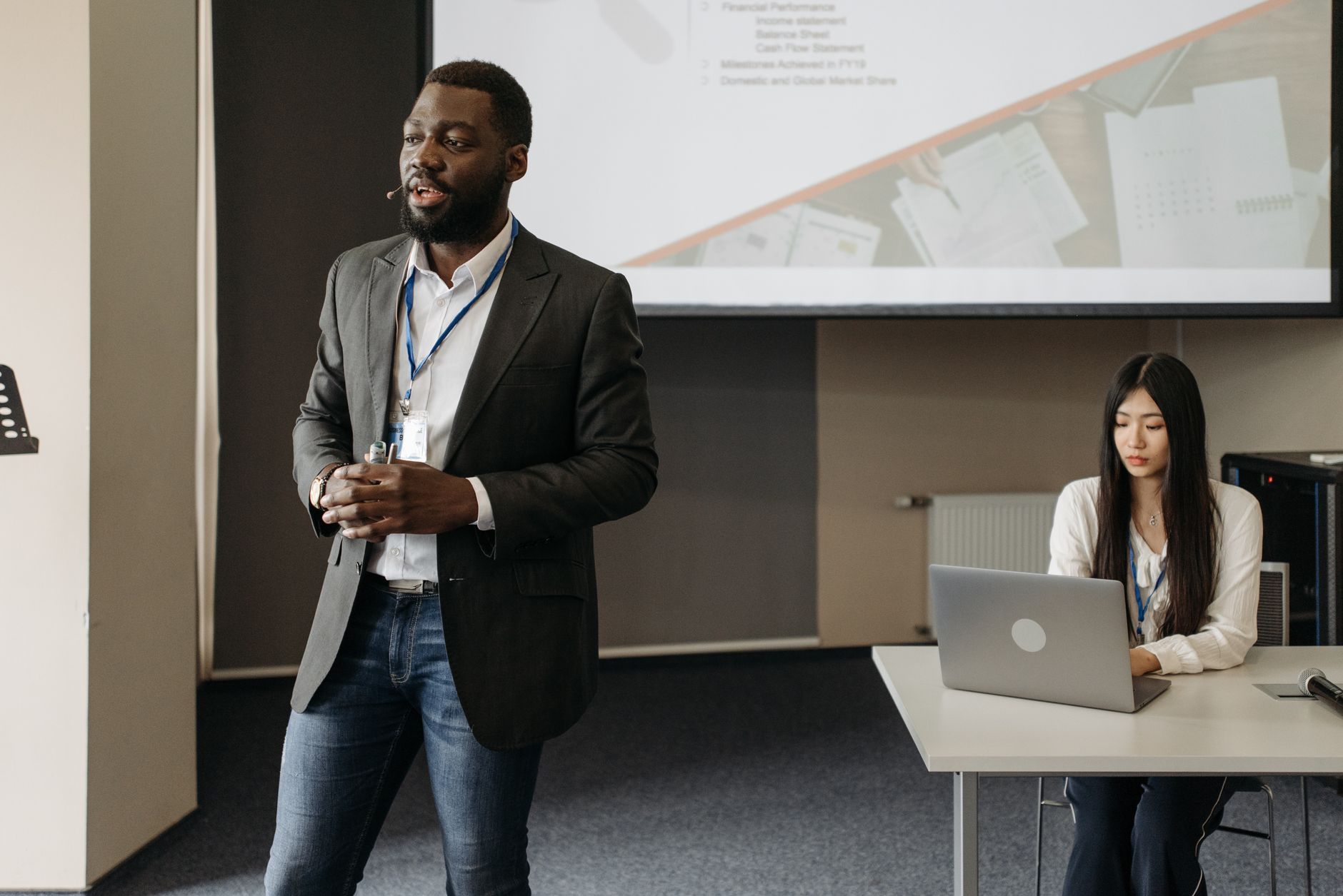 Physical IT Networking — A professional presentation featuring a diverse team in a modern office setup.