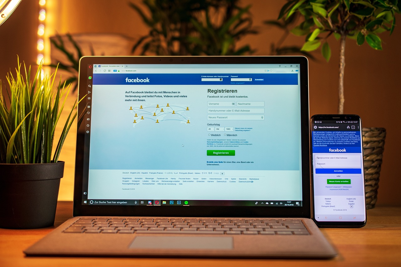 Social Media for Business — Laptop, mobile, facebook, social media, smartphone, computer, notebook, office, internet, technology, desk, macbook, monitor, influencer, facebook icon, pc, facebook, facebook, facebook, facebook, facebook, social media, influencer