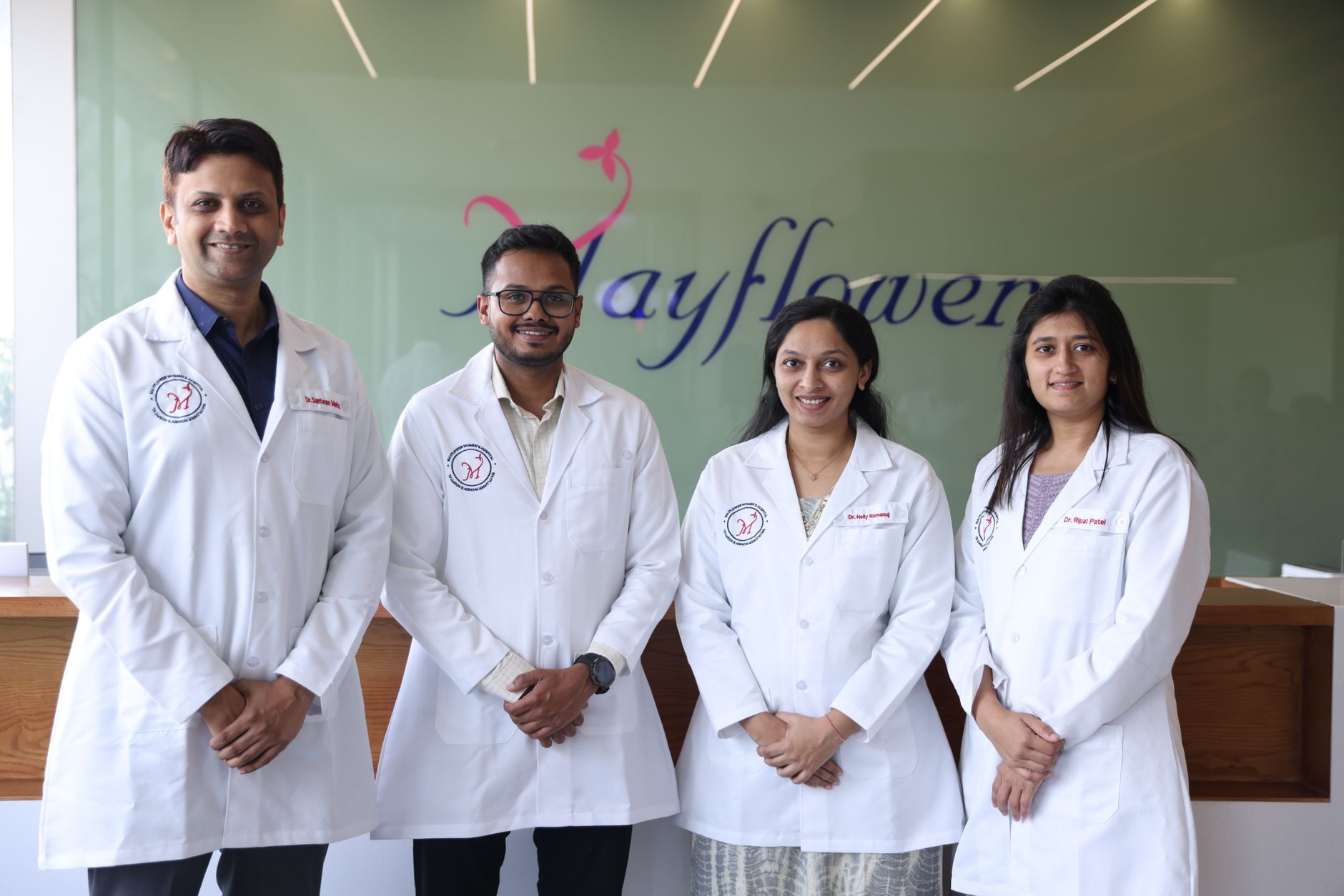 Women’s Health and Hormones — Team of healthcare professionals at mayflower clinic, ahmedabad, enhancing fertility care.
