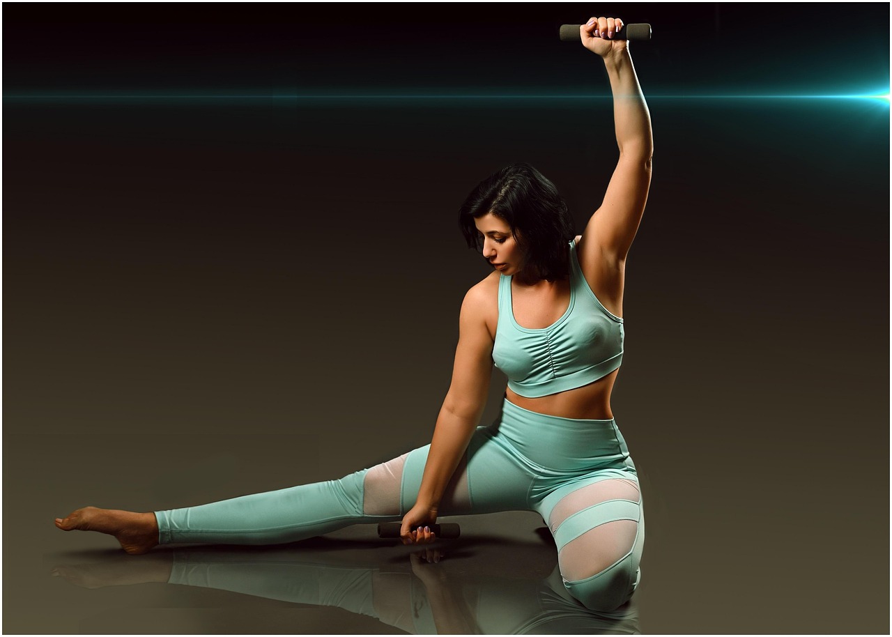 The Gut and Microbiome — Ai generated, woman, fitness, training, gym, adventure, sport, portrait, pose, stretch, exercise