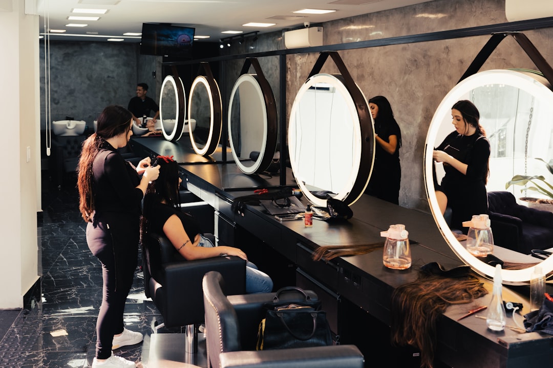Basic business support — A woman getting her hair done in a salon